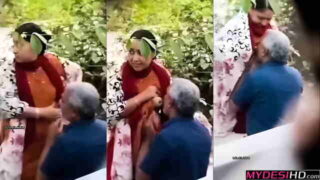 Caught In Public Indian Uncle Sucking Auntys Boobs During Park Walk