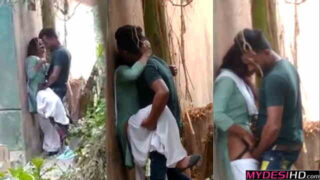 Wild Outdoor Standing Fuck Secret College Girl Hidden Camera